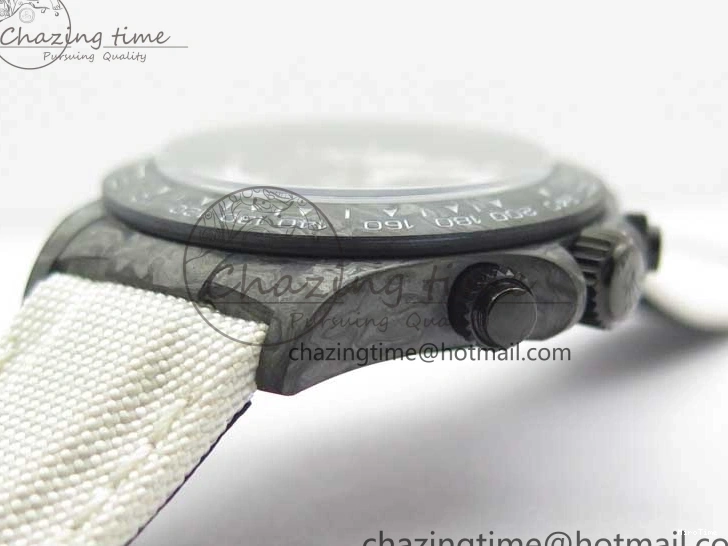 MiroTime 0215 WrinkleFree Daytona DIW Carbon Noob 1:1 Best Edition White Black Dial on Nylon Strap SA 2614